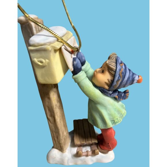 M.J. Hummel Goebel Christmas Ornament "Mail For Santa" Vintage - Picture 2 of 13